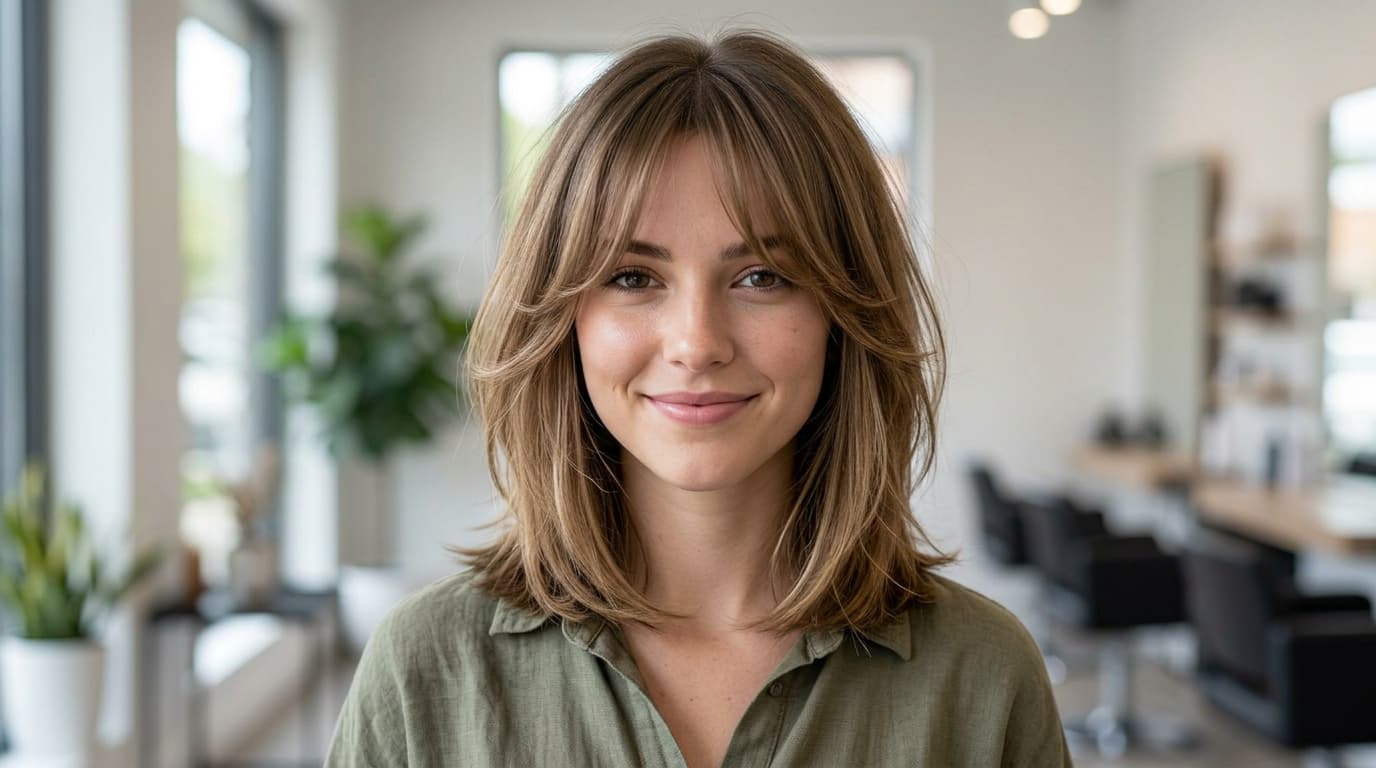 Mujer con cara en forma de corazón