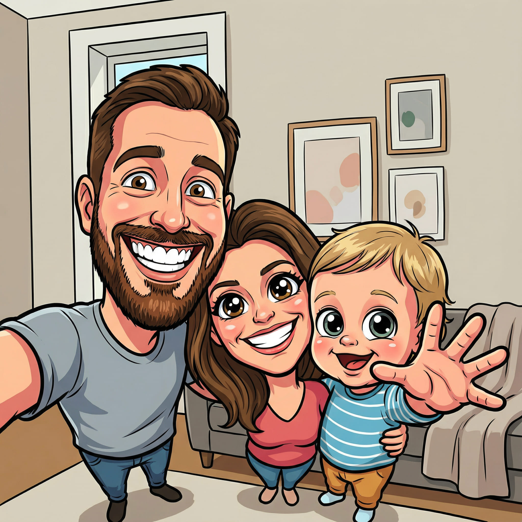 Generated AI Caricature Portrait After