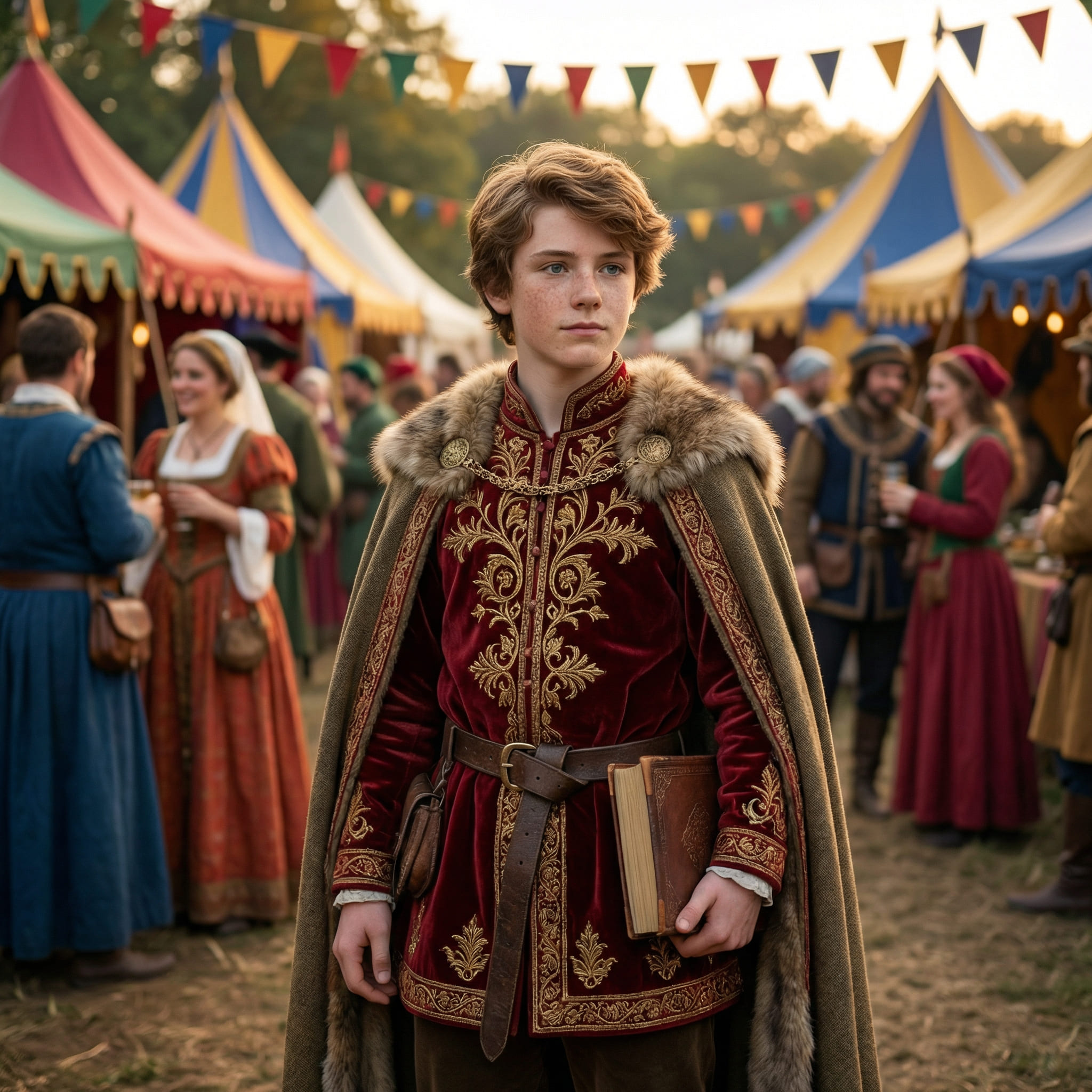 Portrait avec costume médiéval de carnaval généré par IA