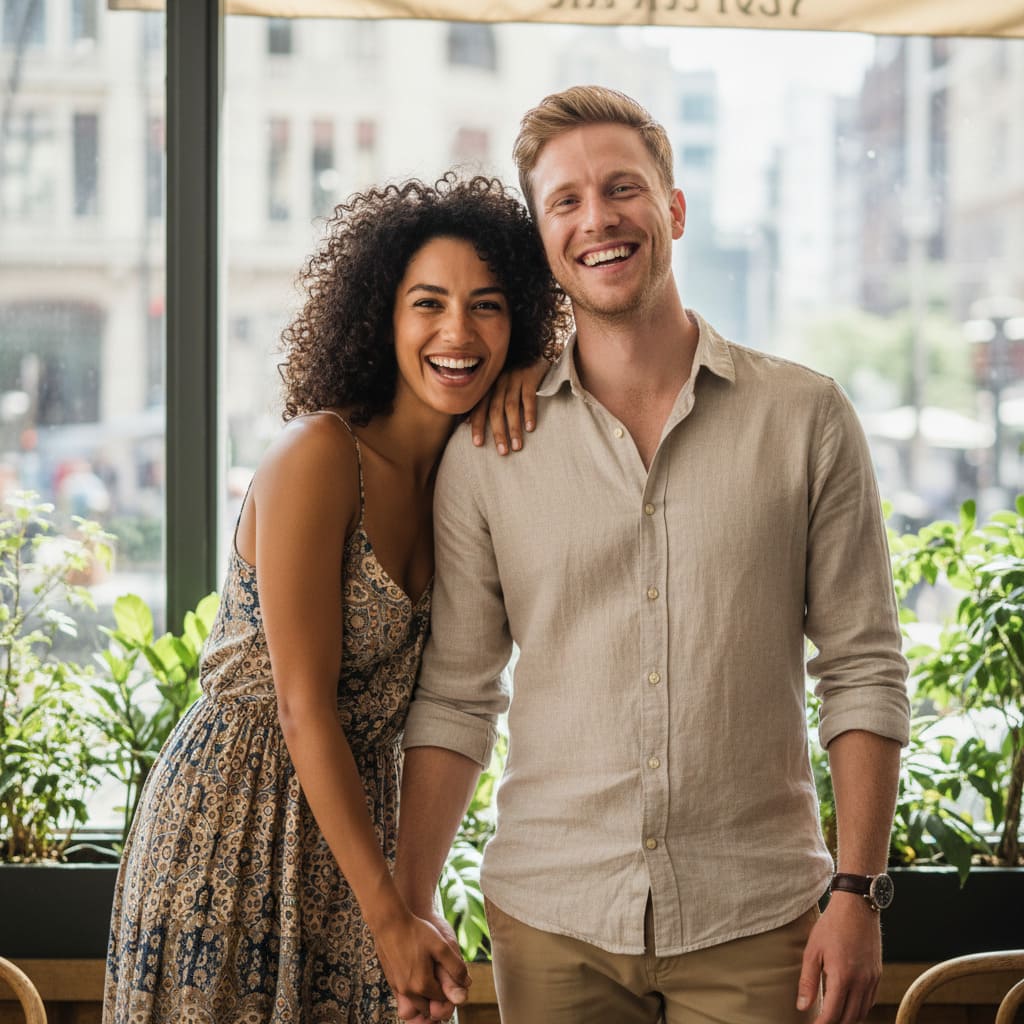 Photo de couple avant costumes de carnaval