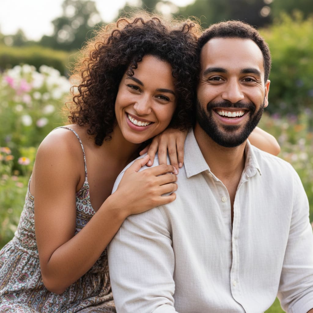 Couple avant costumes baroques