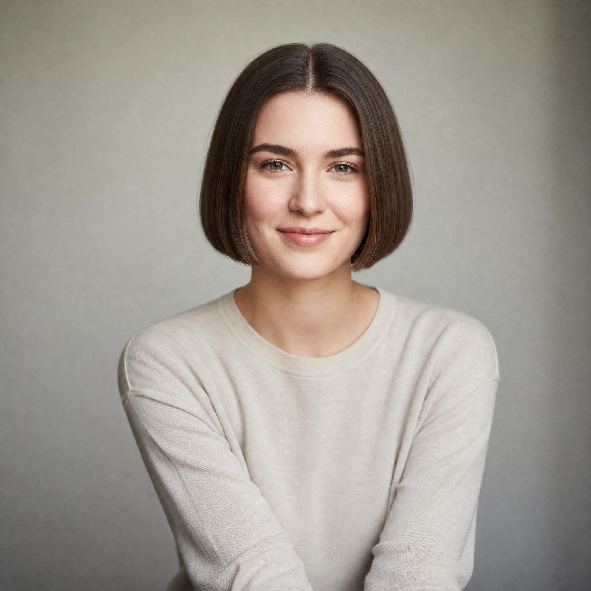 Carré court généré avec MyEdit, coupe de cheveux au carré stylée