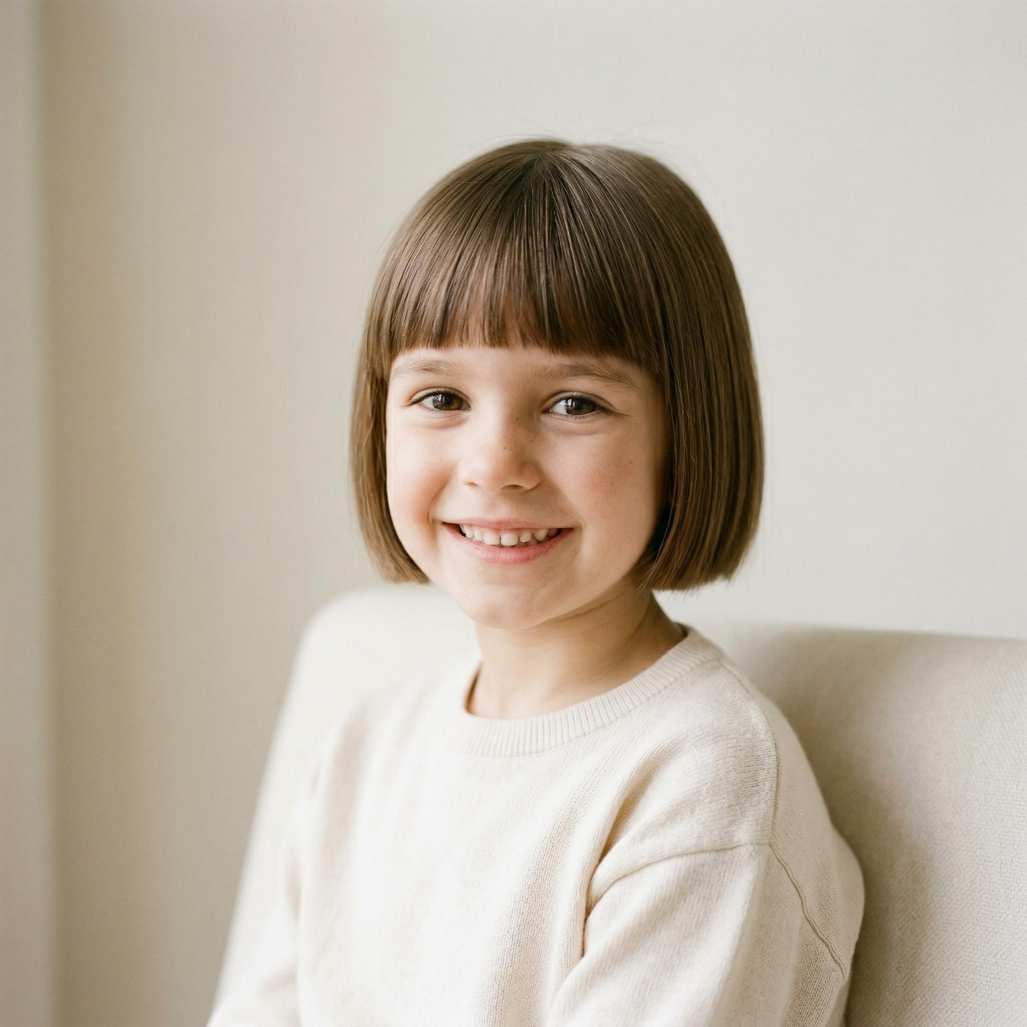 Coupe petite fille carré court