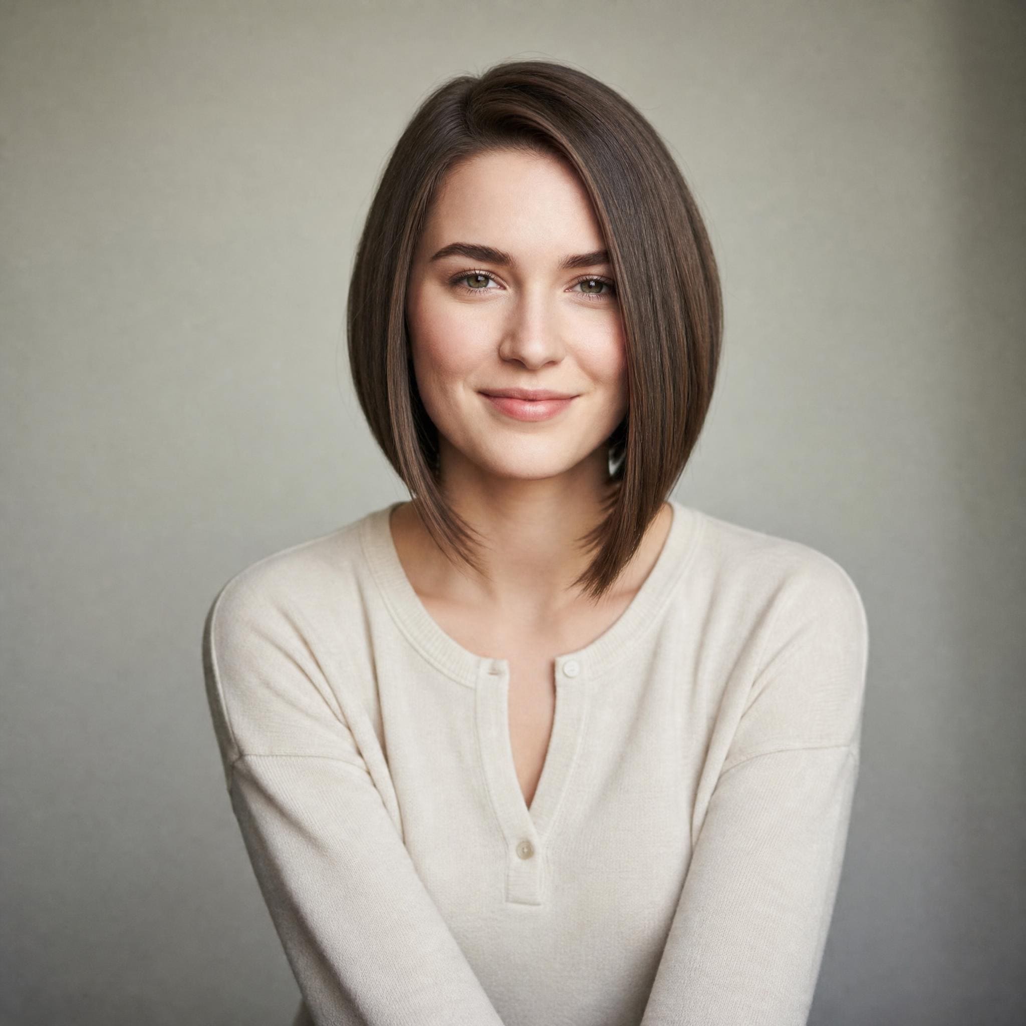 Carré plongeant généré avec MyEdit, coupe moderne avec effet asymétrique