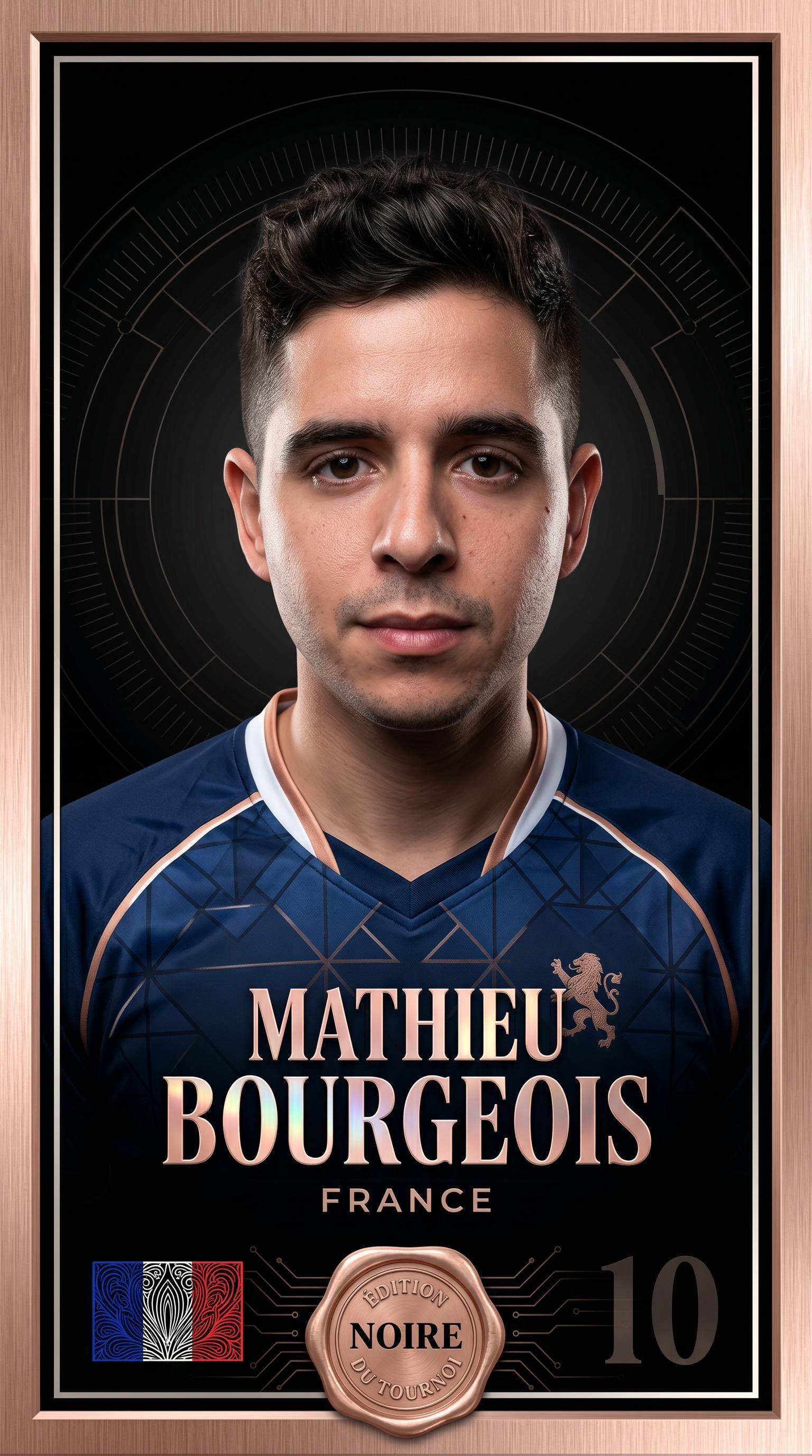 Carte de foot Coupe du Monde Black Edition luxury collector, générée par IA
