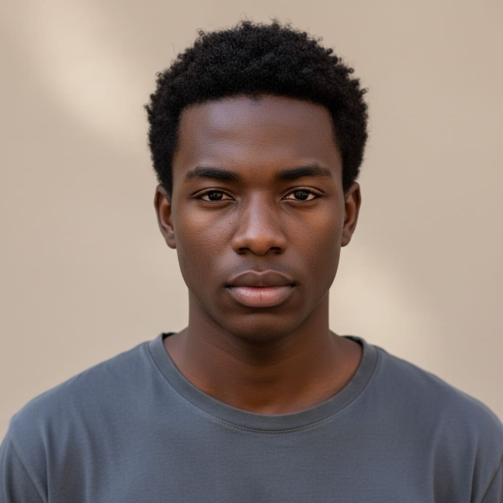 Selfie avant transformation en carte de joueur Sénégal IA