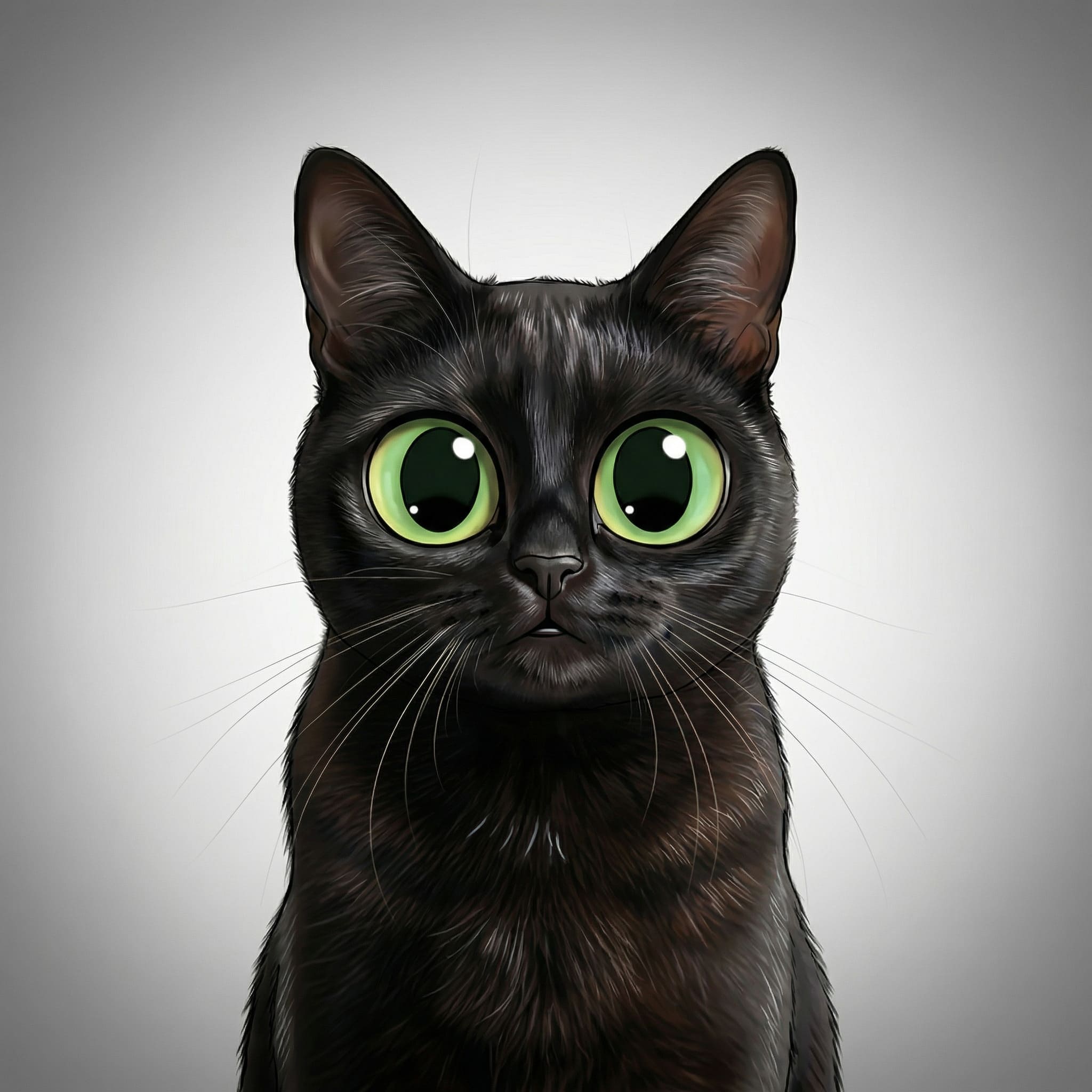 Generated AI Cat Big Eyes After