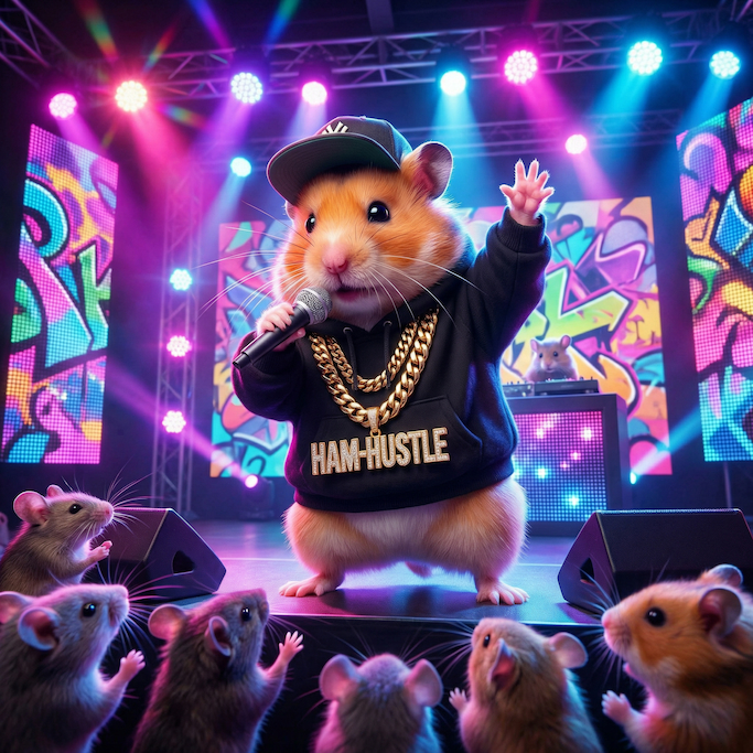 AI Prompts for Pet Portrait-Celebrity Rap Star