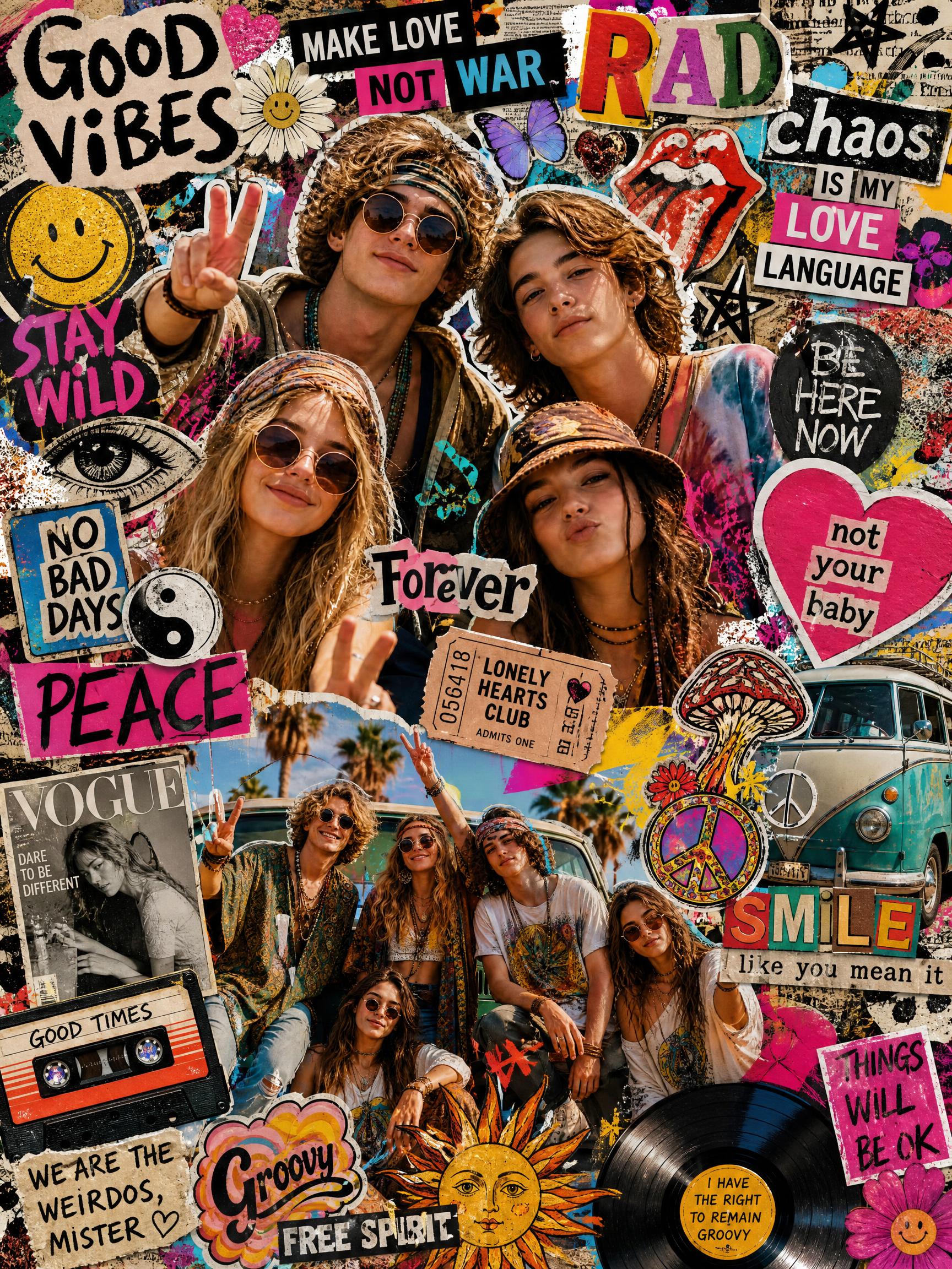 ChatGPT Trending Photo Collage - Chaotic Maximalist Collage