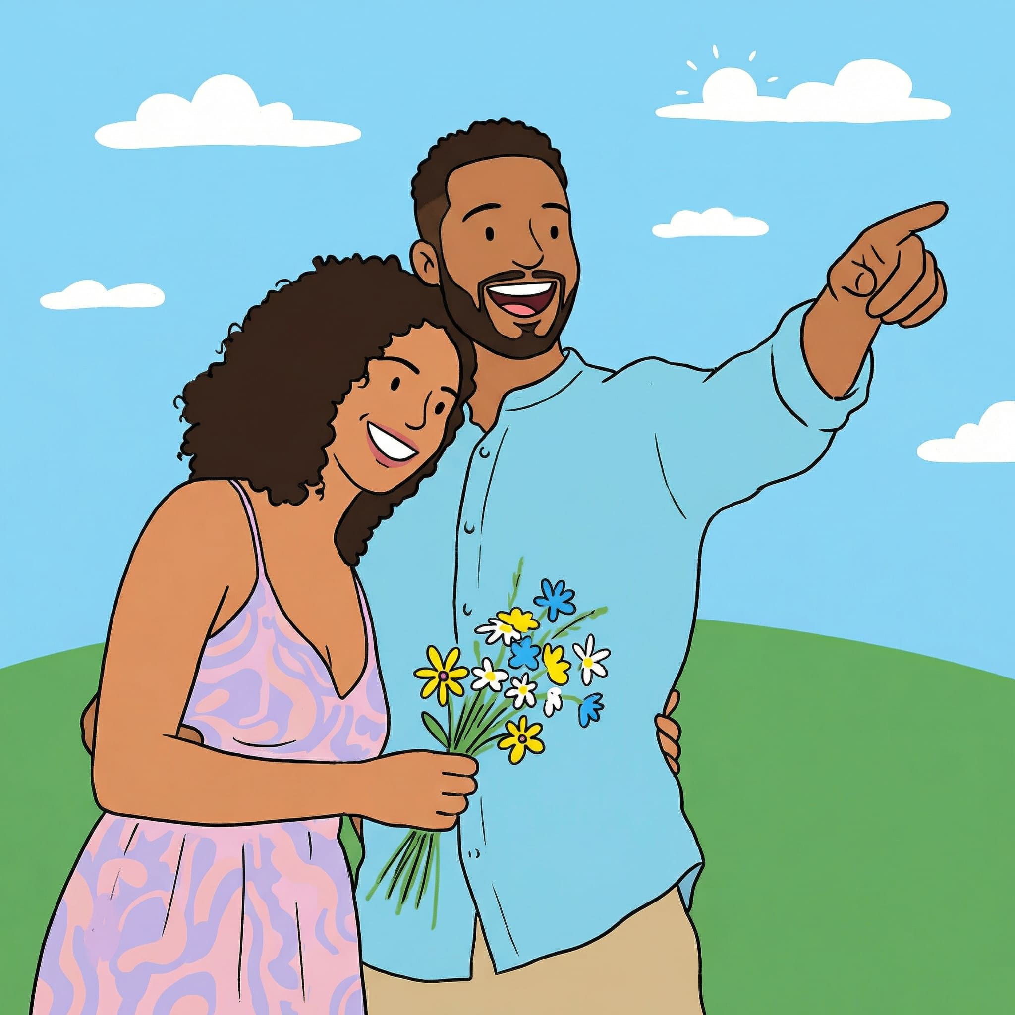 AI-generated Charlie & Lola style image