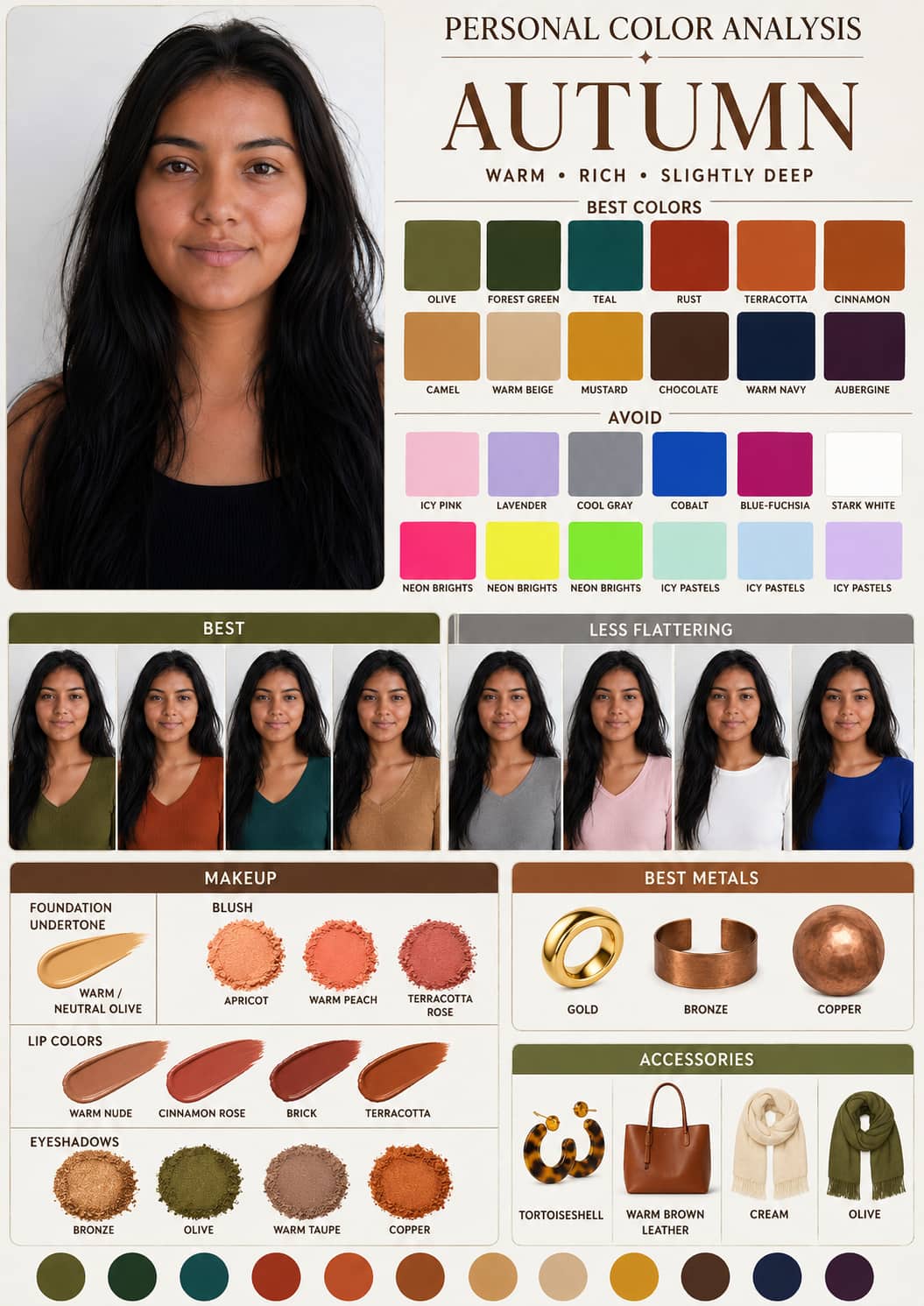 Resultado visual de análisis de color generado con ChatGPT a partir de una foto