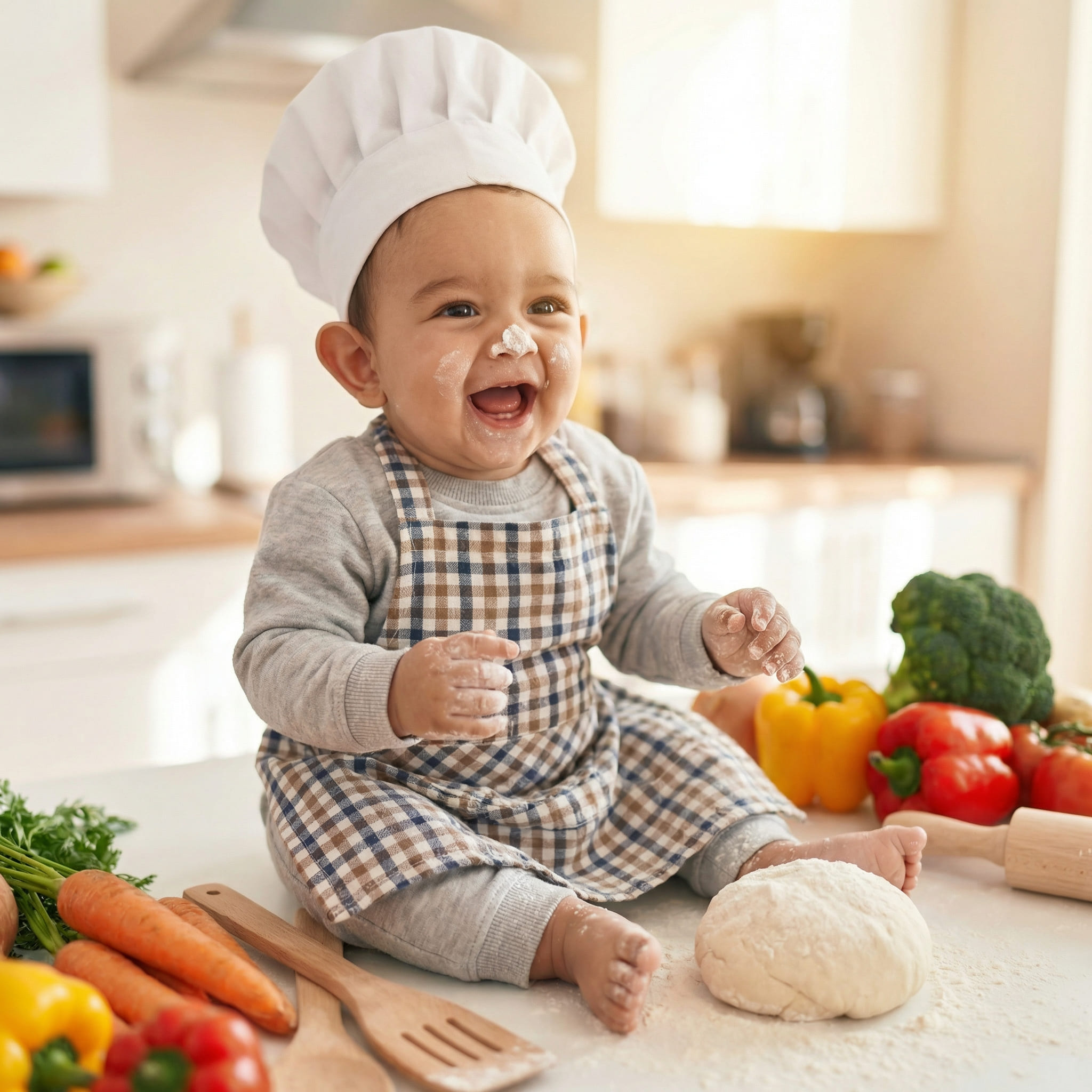 Baby Chef in Kitchen