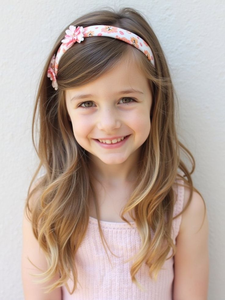 Coiffure fille avec bandeau