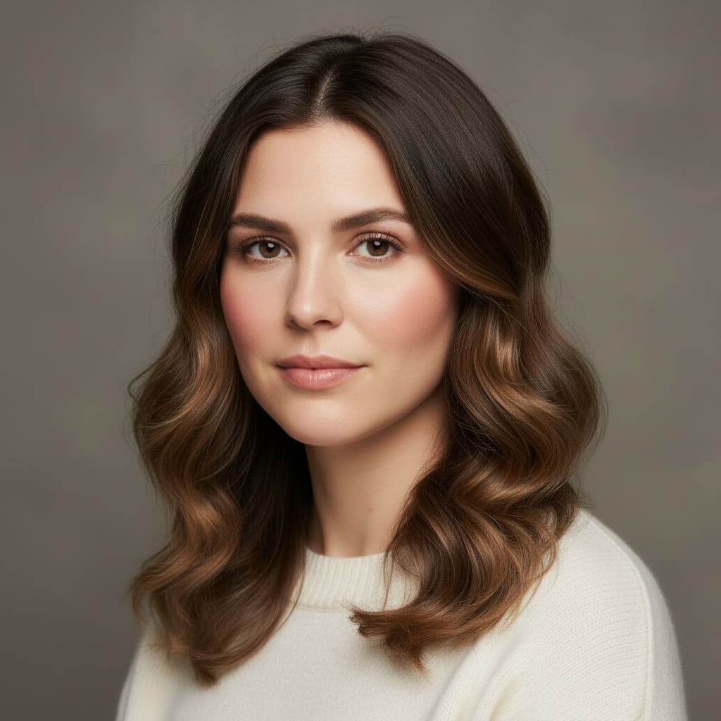 Cheveux longs ondulés après