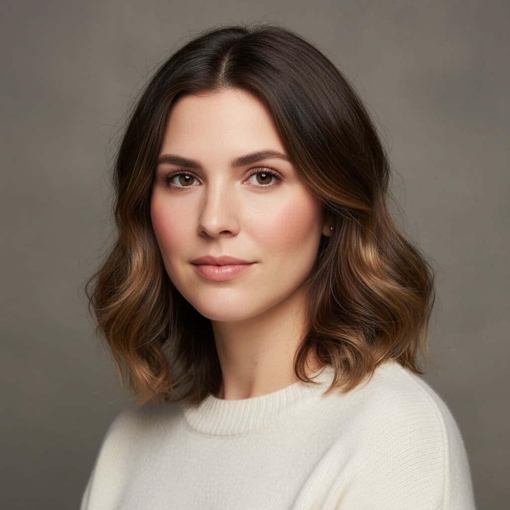 Cheveux longs ondulés avant