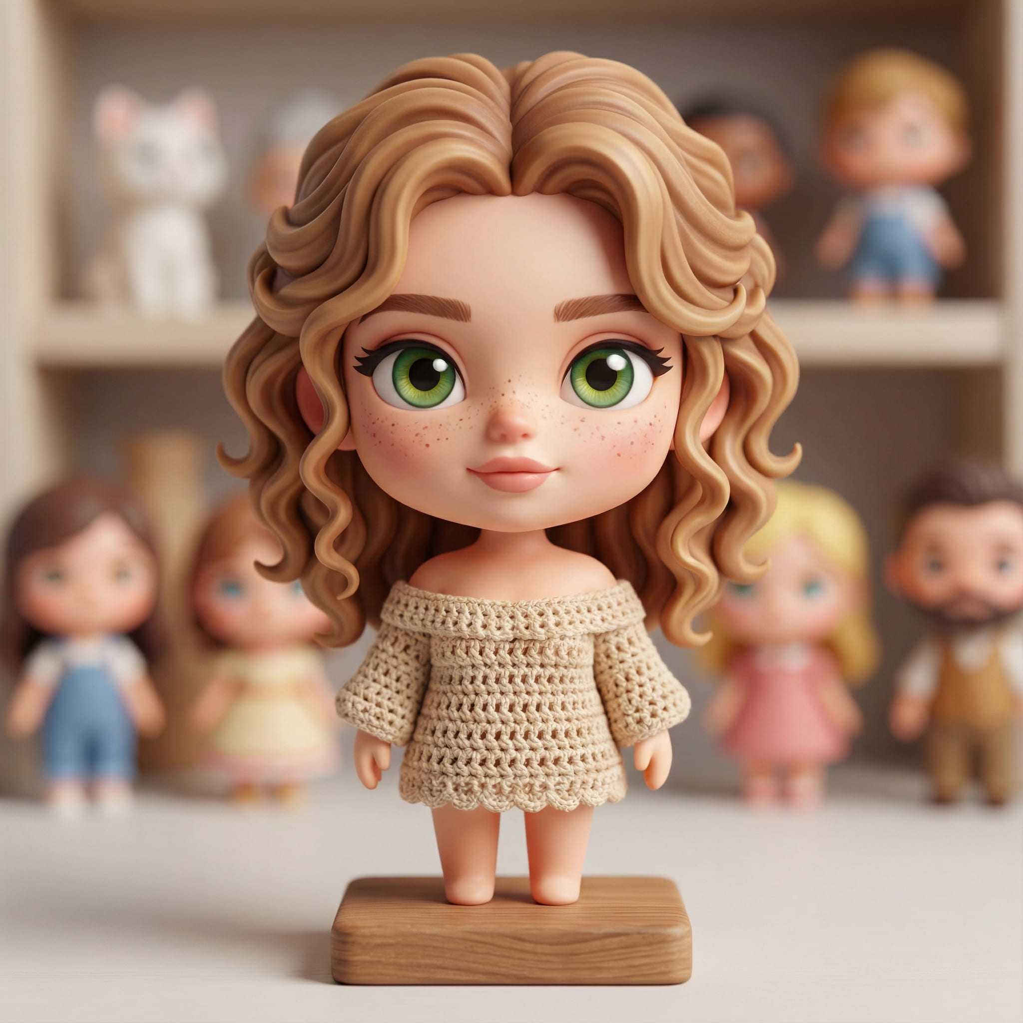 Generated AI Chibi Figurine After