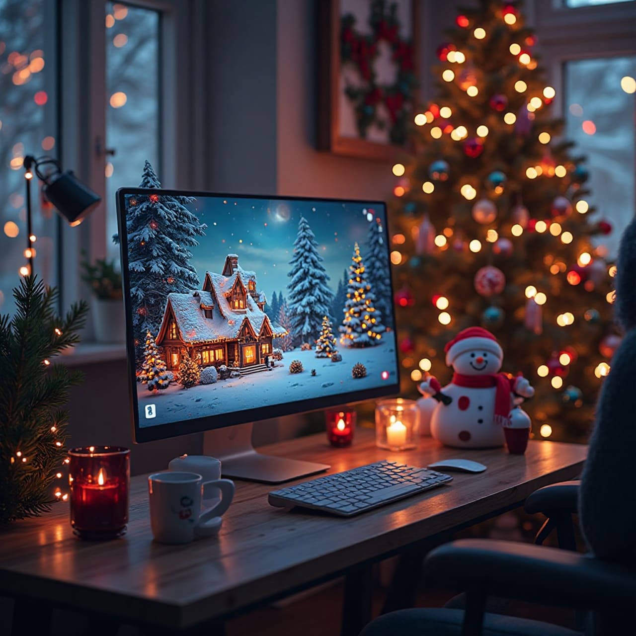 Example of a Christmas AI image generated with a detailed prompt