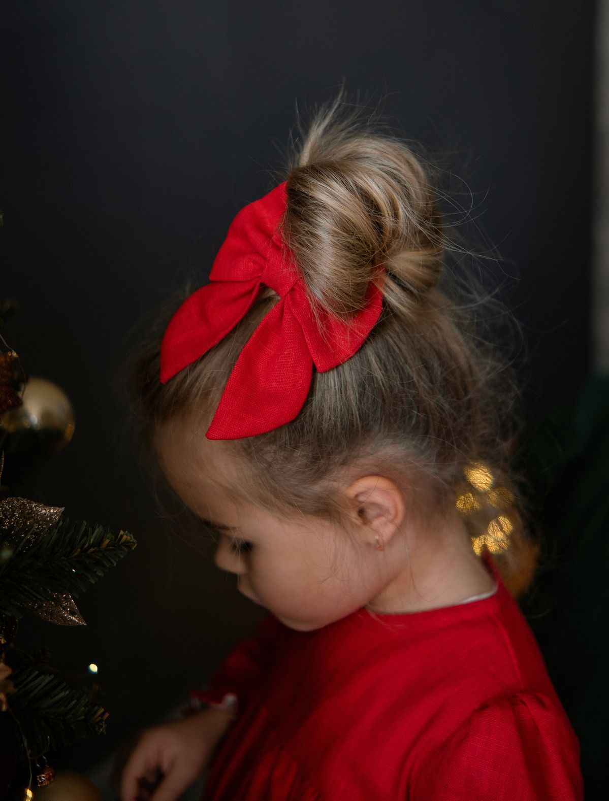 Christmas Bow Bun