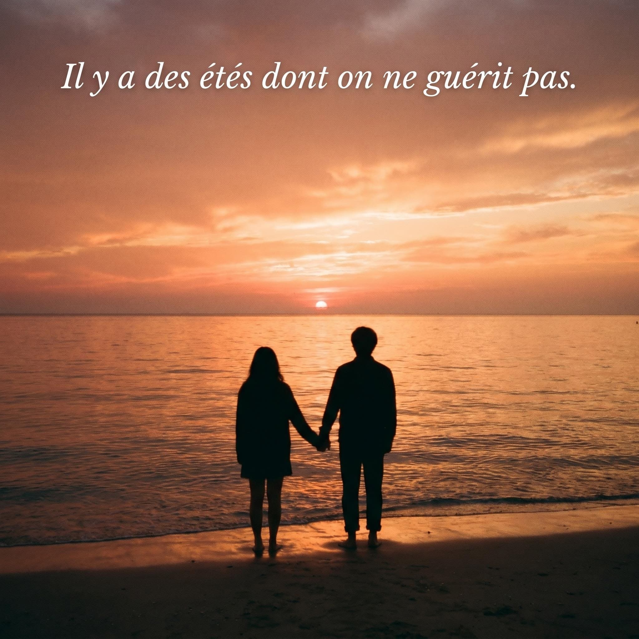 Belle citation sur l'été et l'amour illustrée avec MyEdit