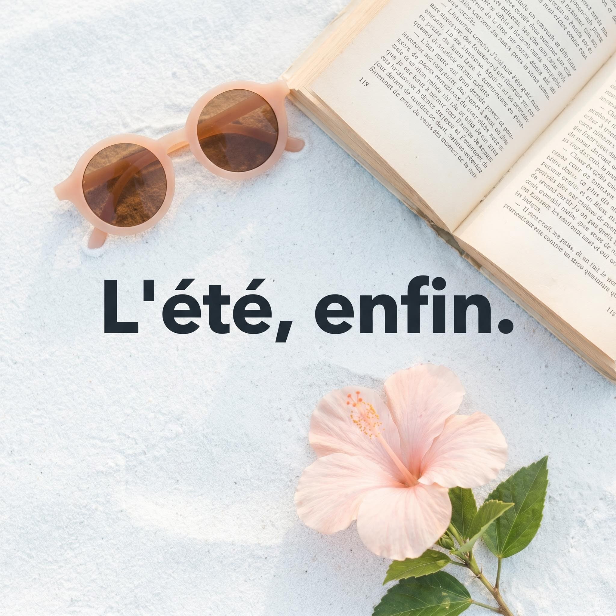 Citation courte sur l'été illustrée avec MyEdit