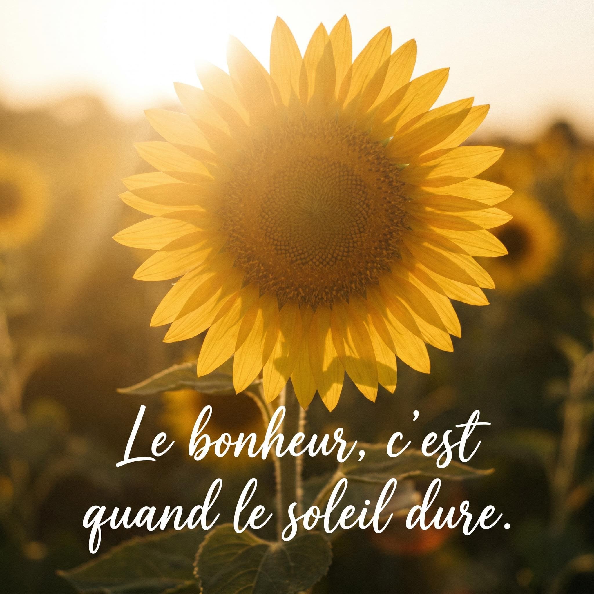 Visuel citation soleil d'été créé avec MyEdit IA