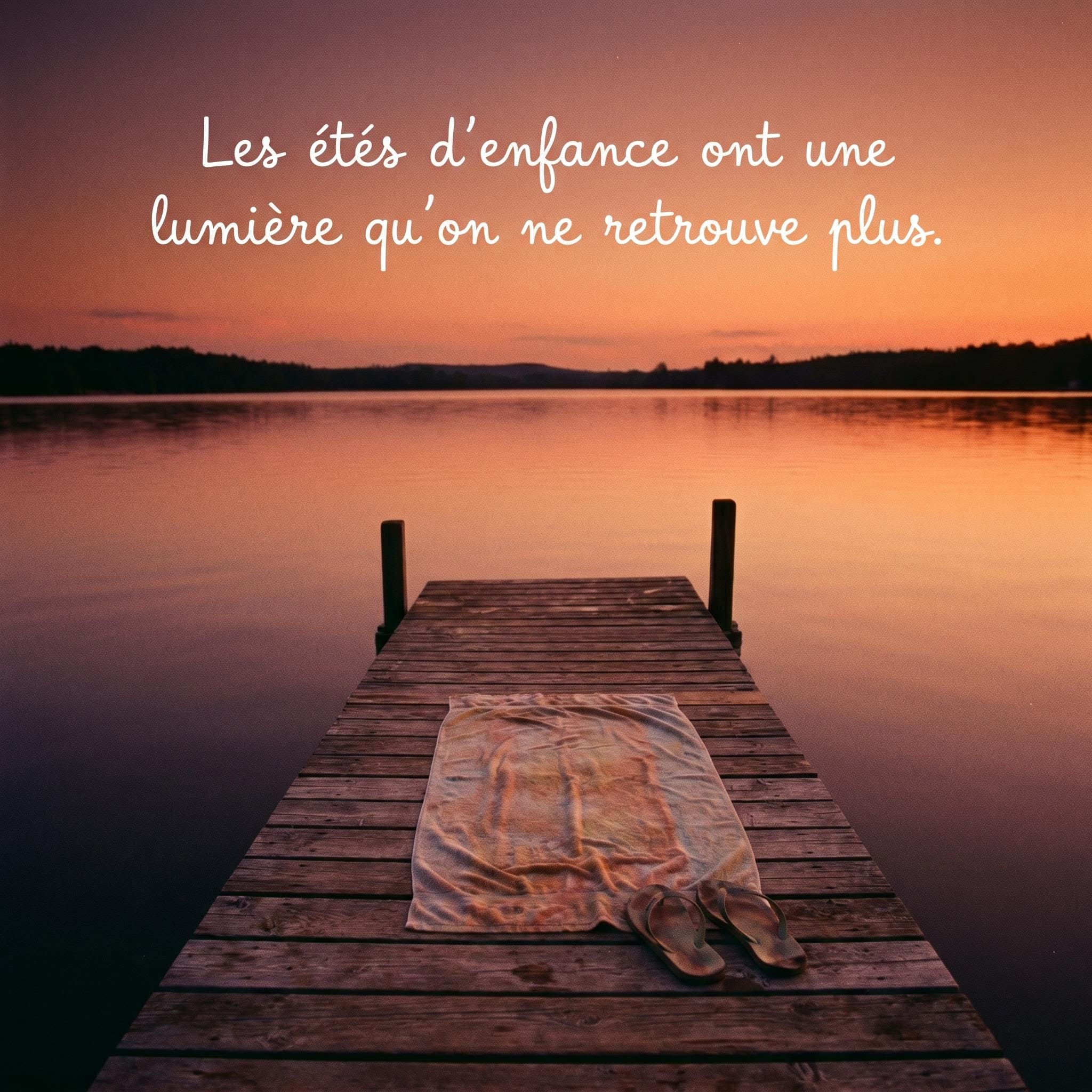 Citation sur les souvenirs d'été illustrée avec MyEdit
