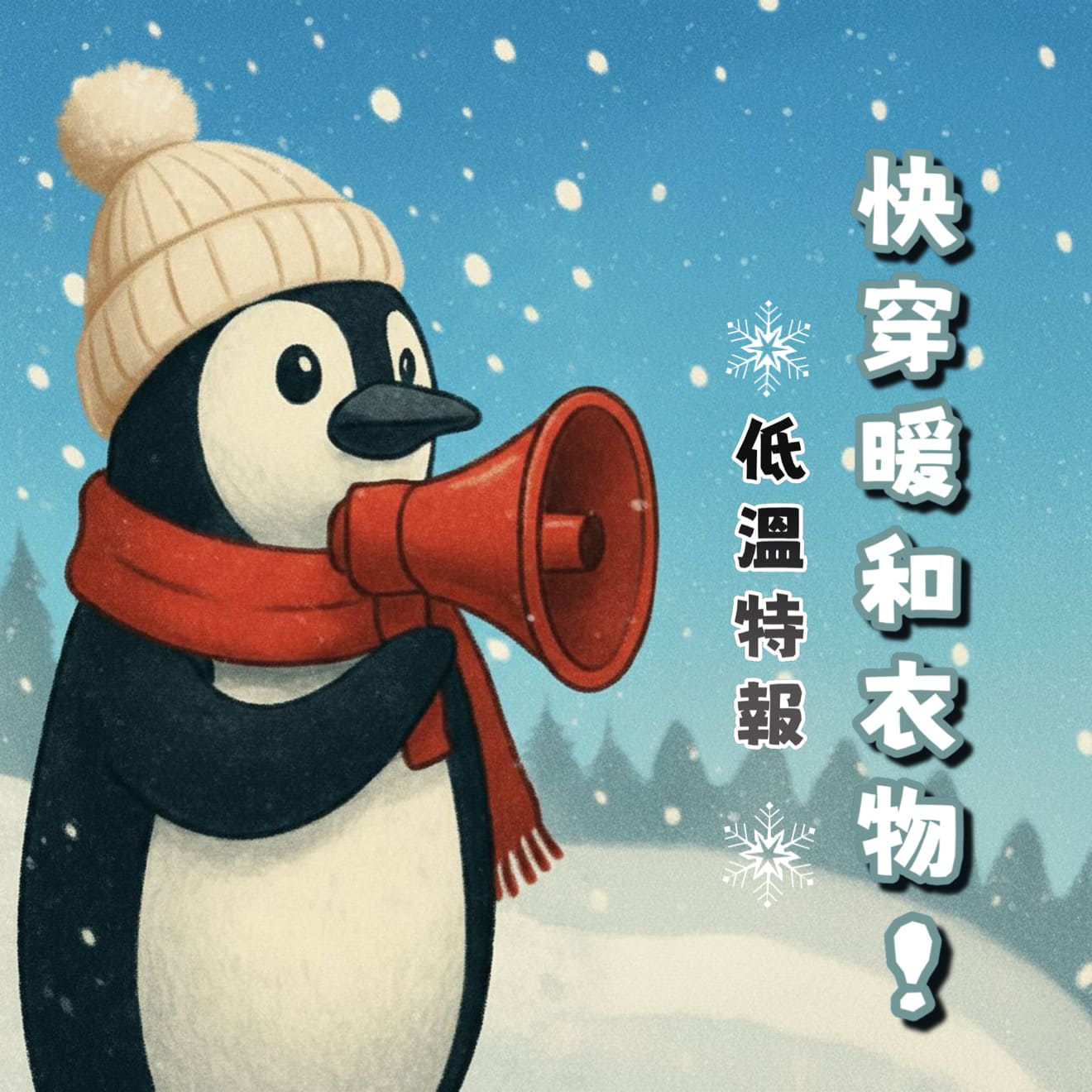 寒流早安圖/祝福圖