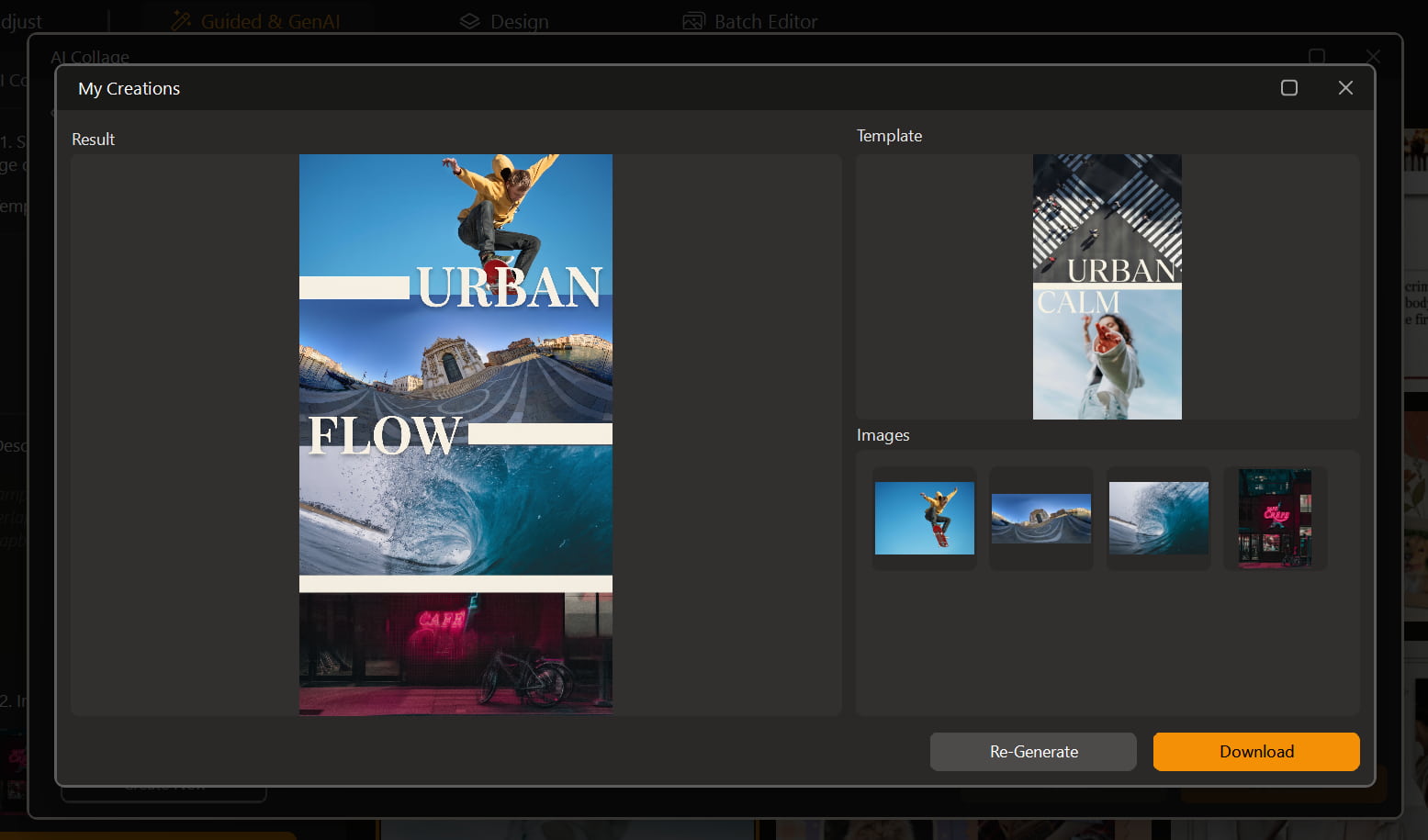 PhotoDirector interface