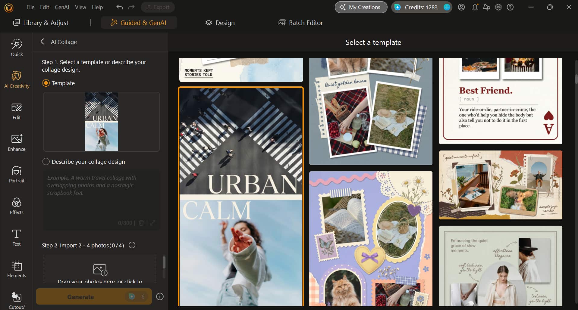 PhotoDirector interface