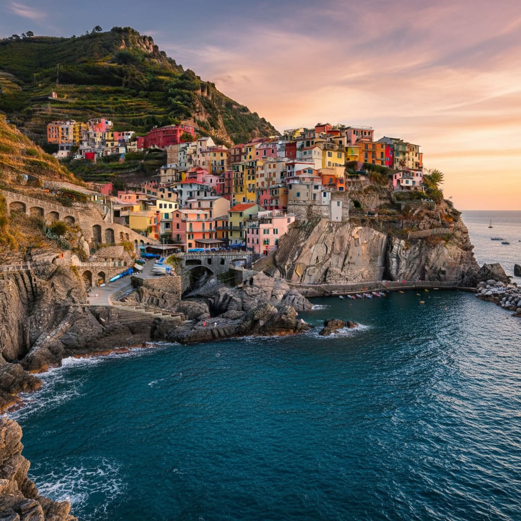 Colorful Cliffside Village