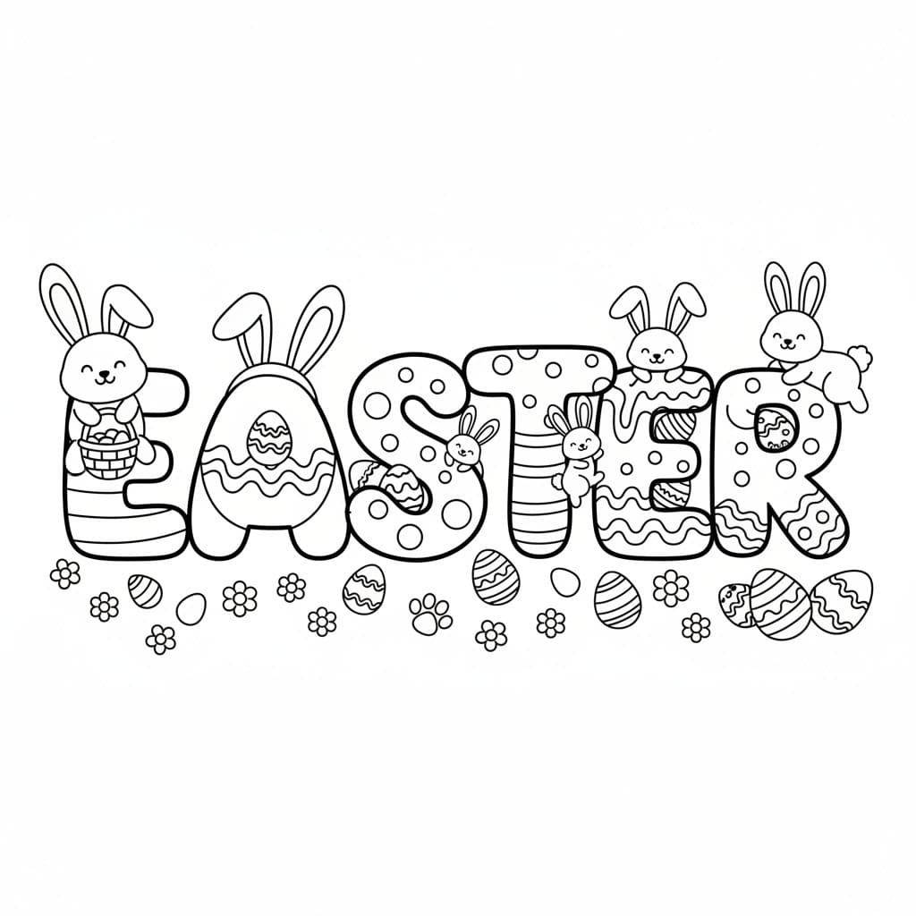 Lettres de l’alphabet de Pâques - image IA