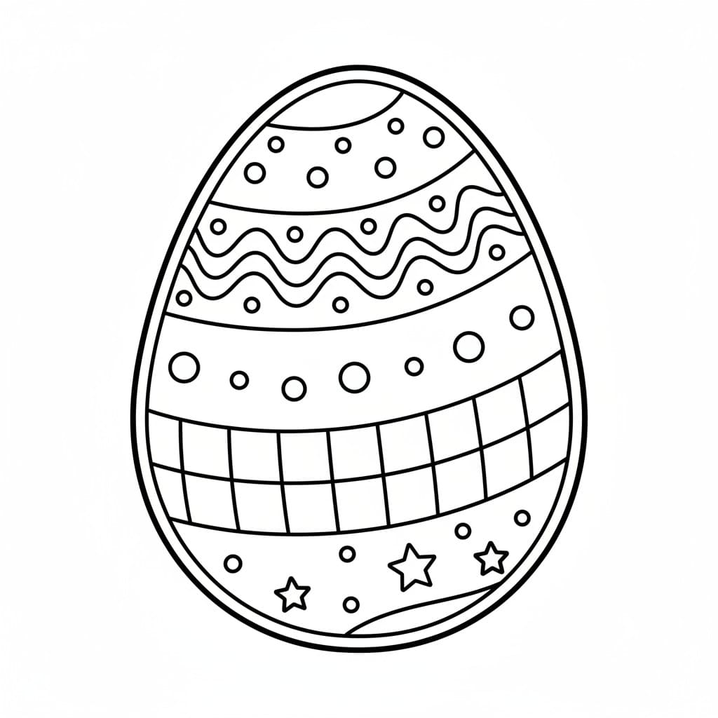 Contour œuf de Pâques - image IA