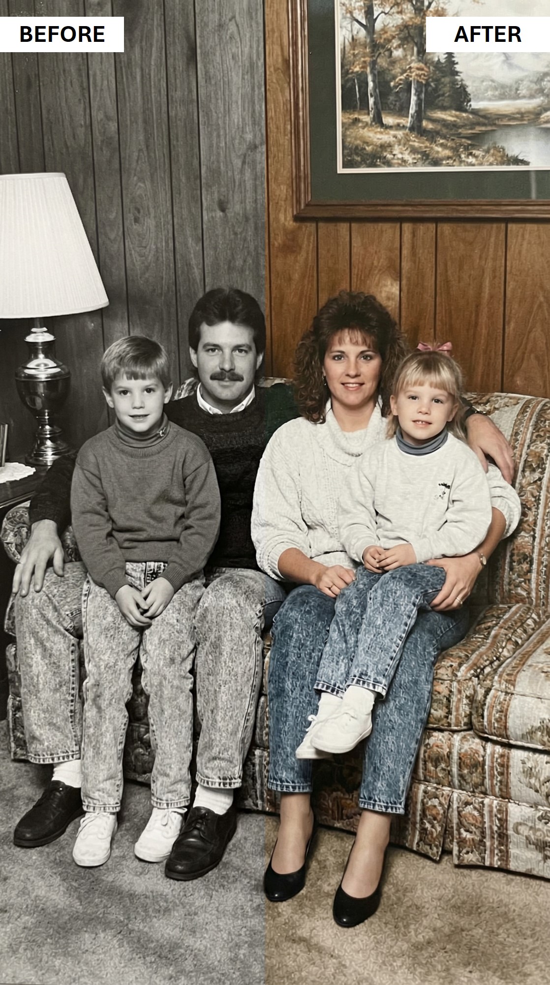 Démo colorisation portrait de famille