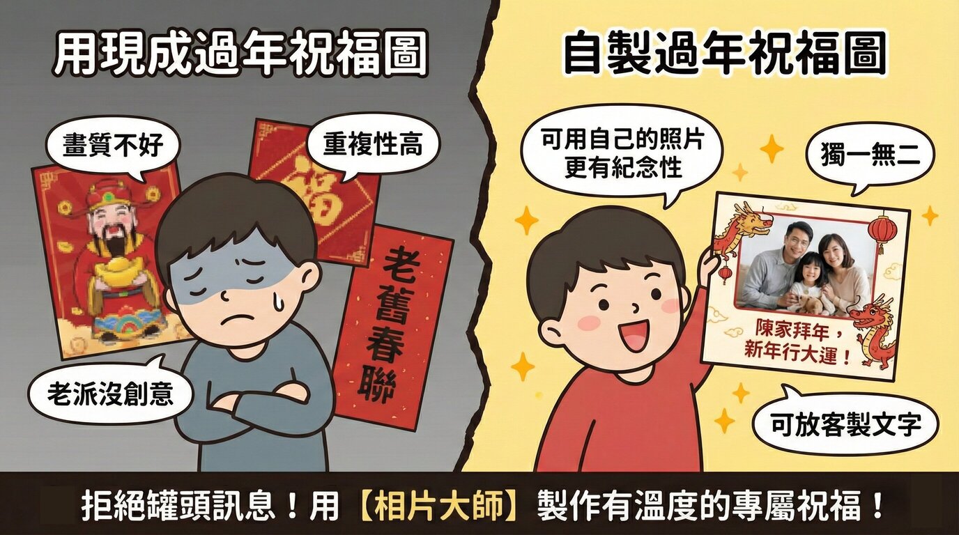 自製過年祝福圖好處