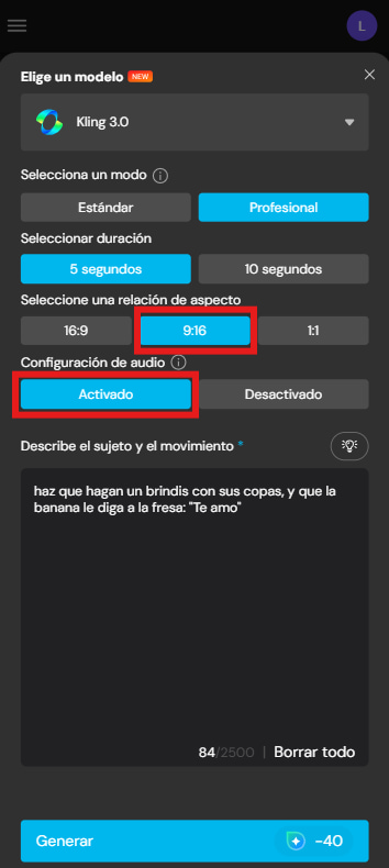 Imagen de la interfaz de la herramienta Imagen a video de MyEdit