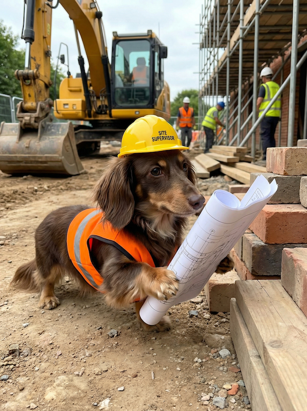AI Prompts for Pet Portrait-Construction Worker