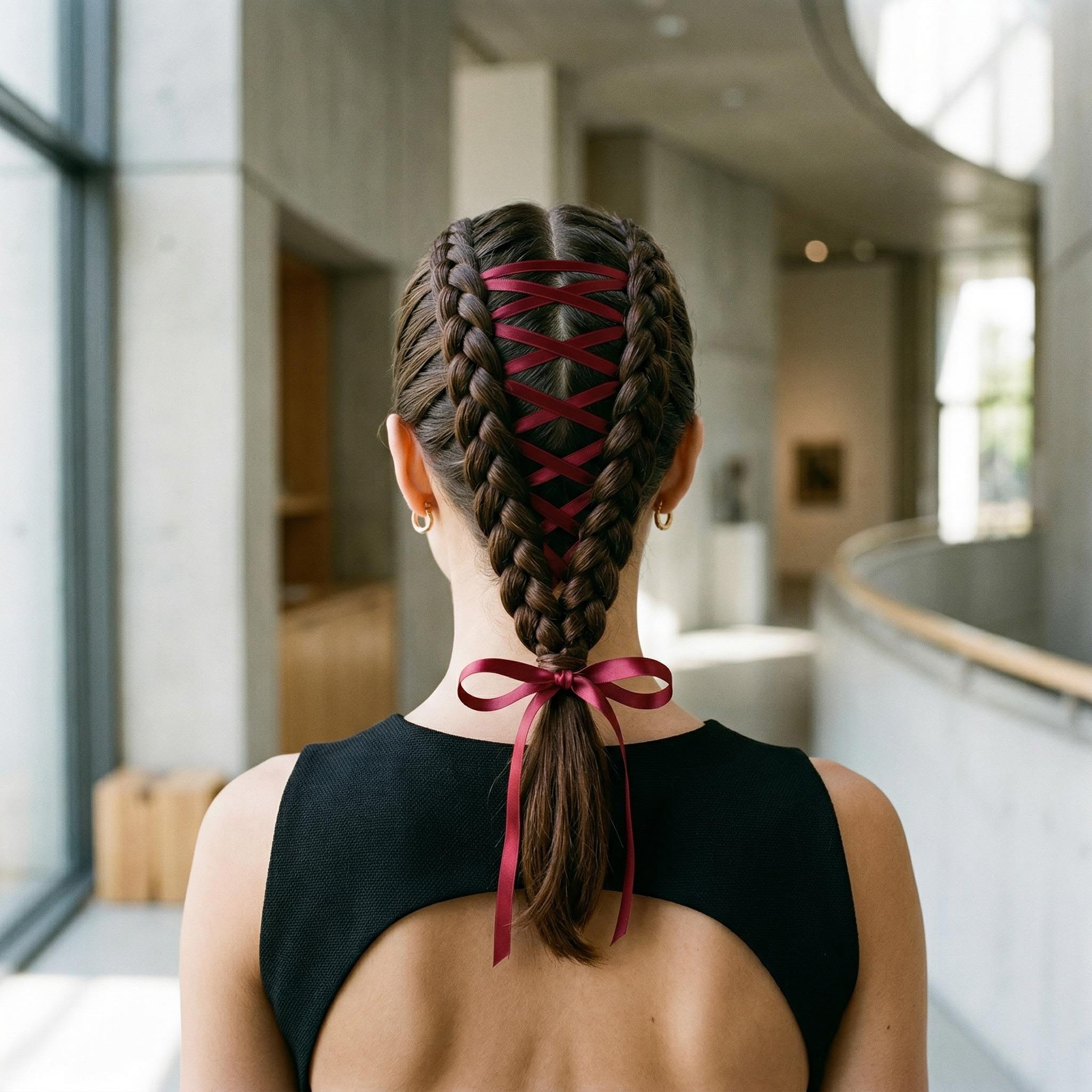 Corset braid party hairstyle