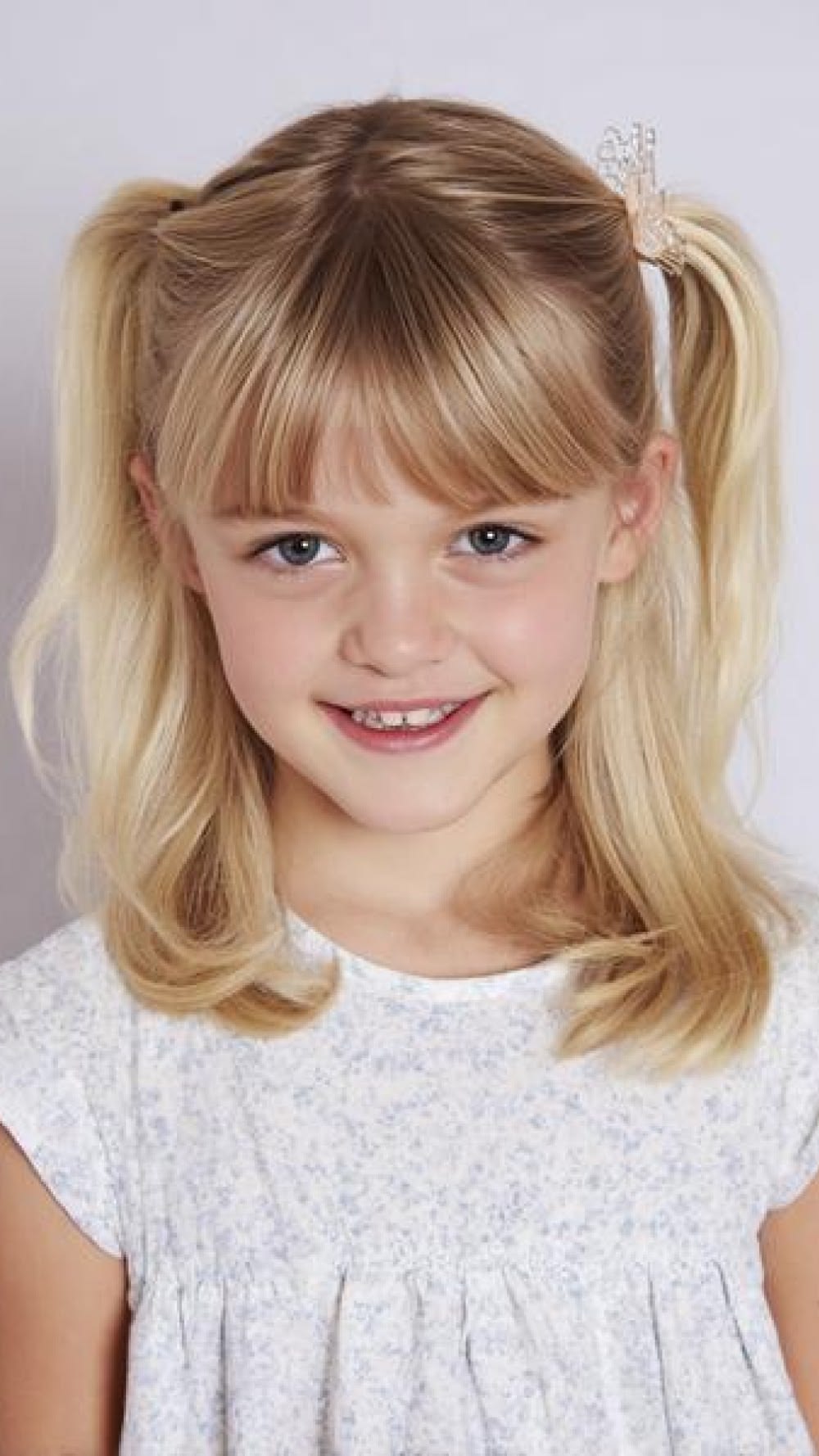 Coiffure petite fille avec couettes classiques