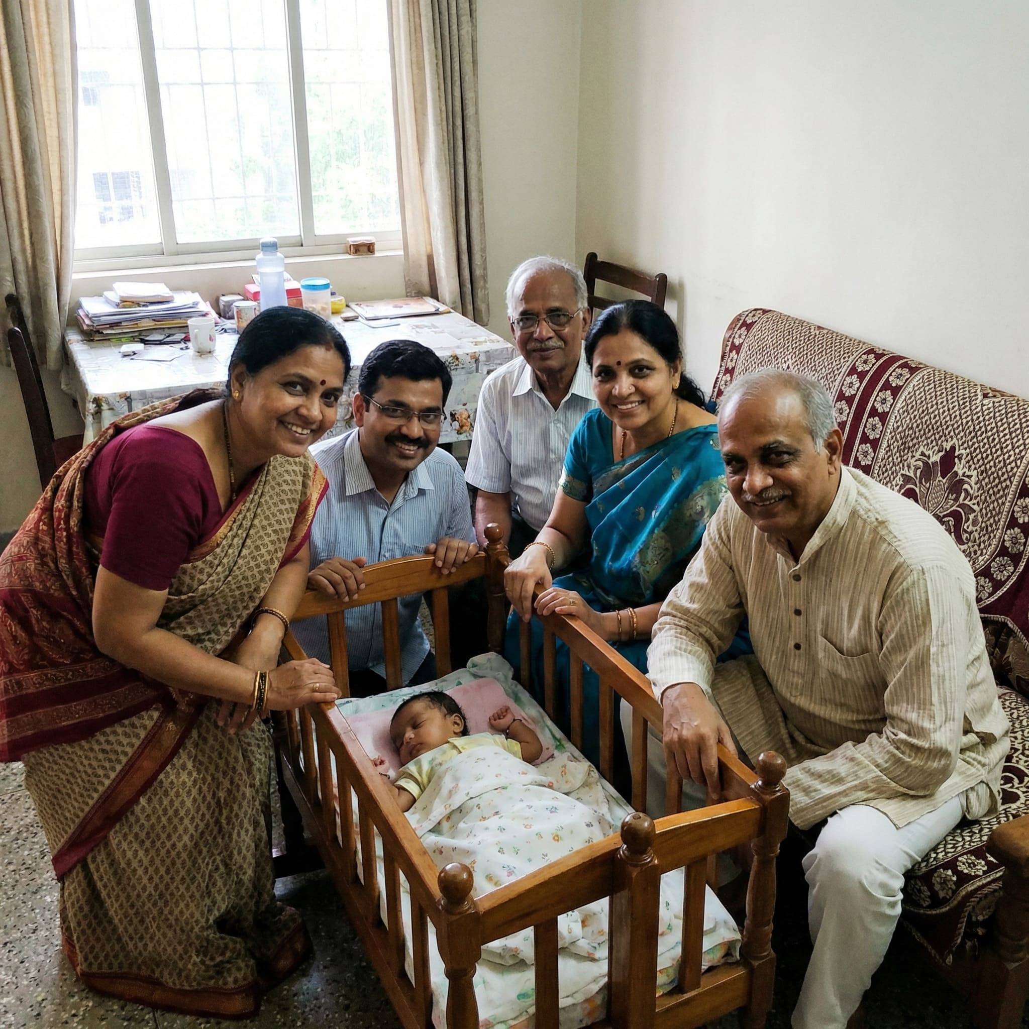 Original photo before AI cradle ceremony transformation