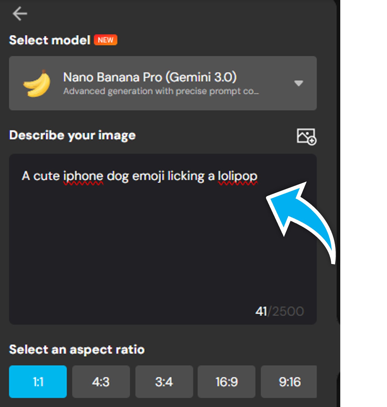 Enter prompt to create your own emoji