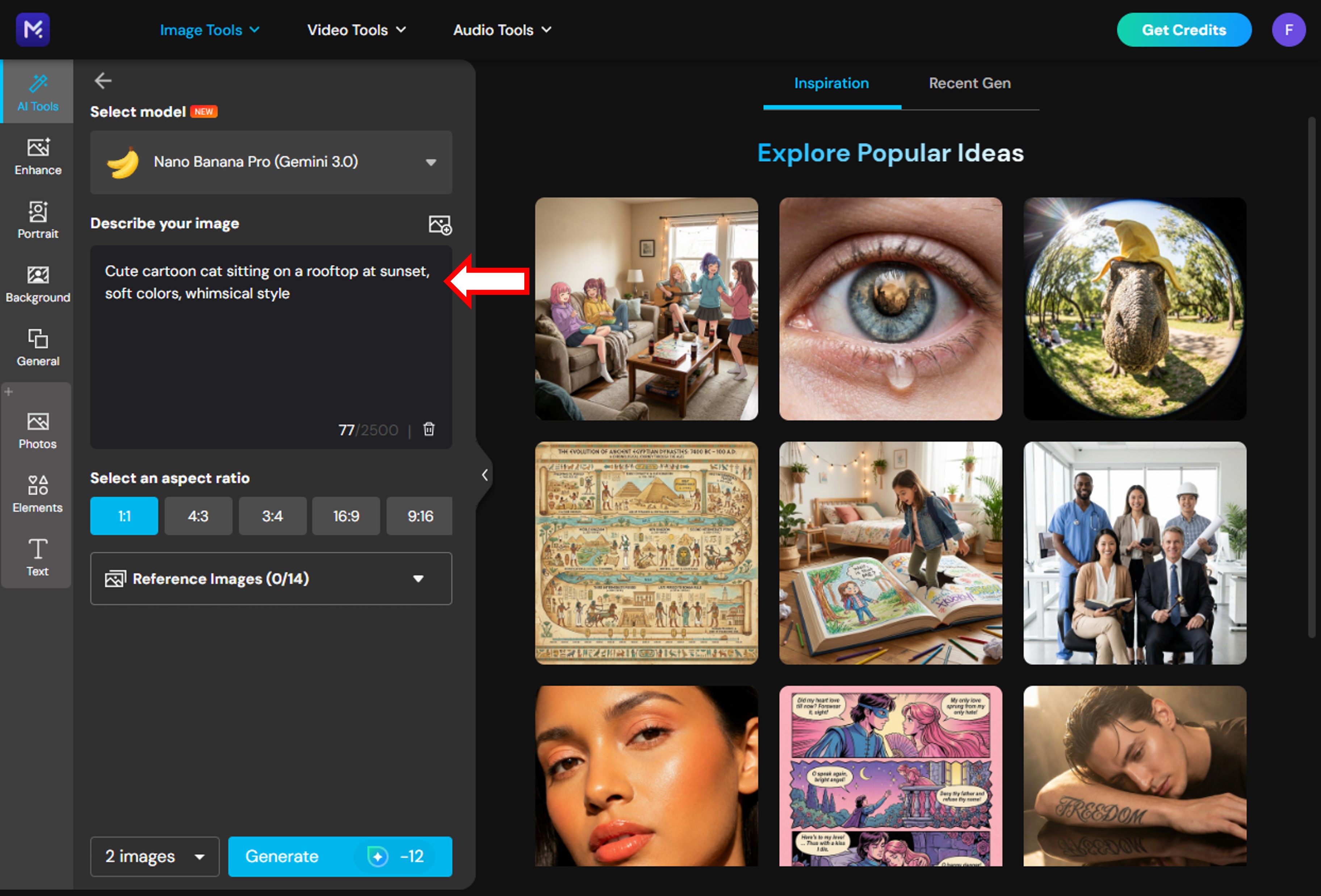 Entrer un prompt de dessin