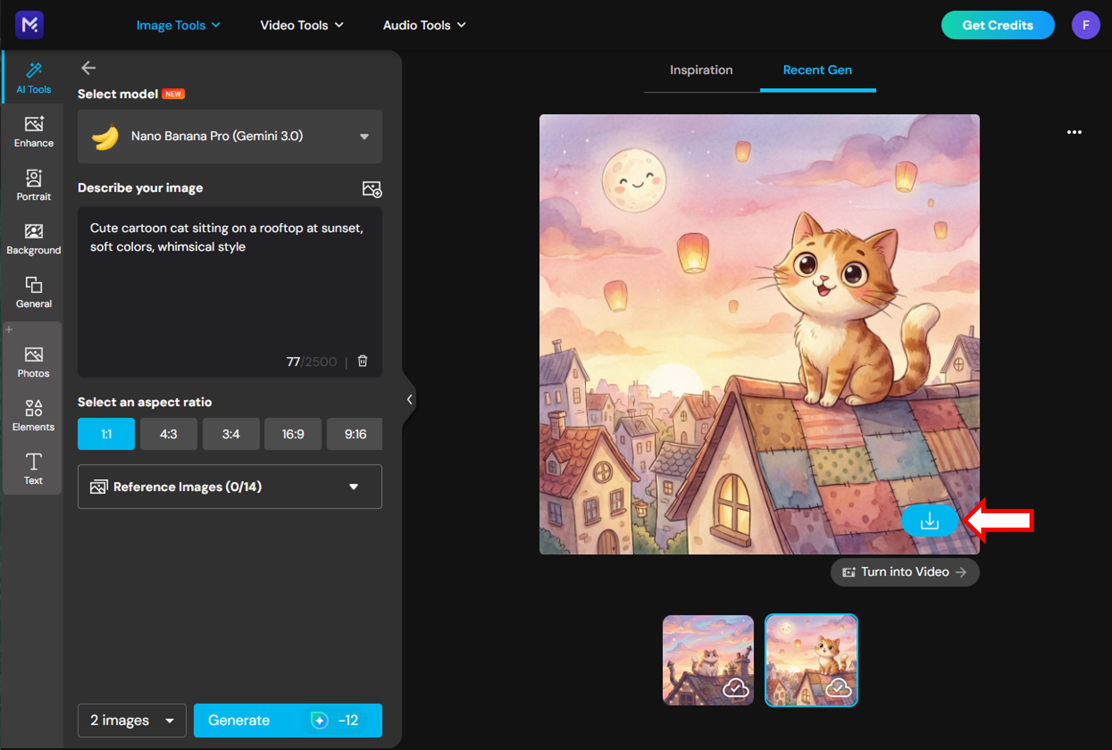 Animate generated drawing