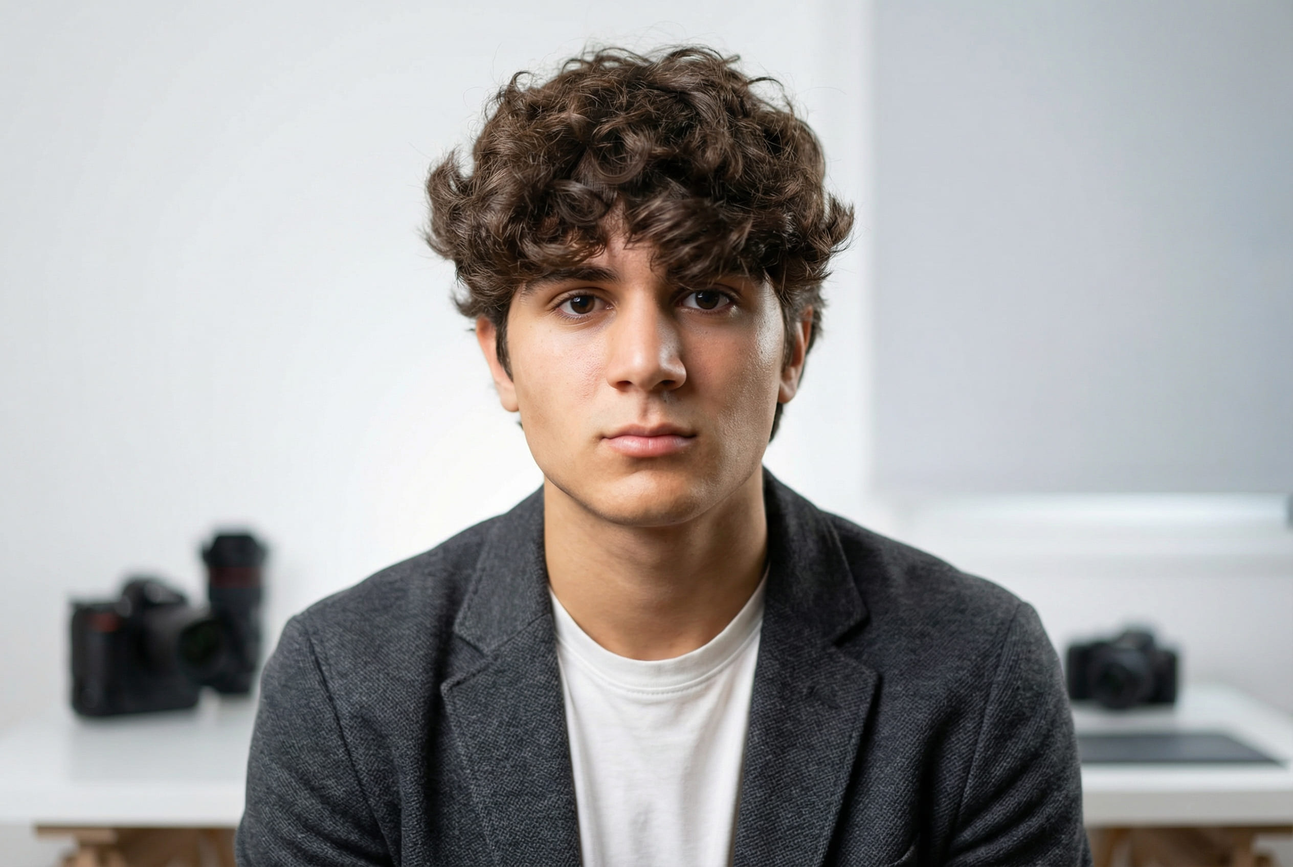 Professional headshot with creator aesthetic