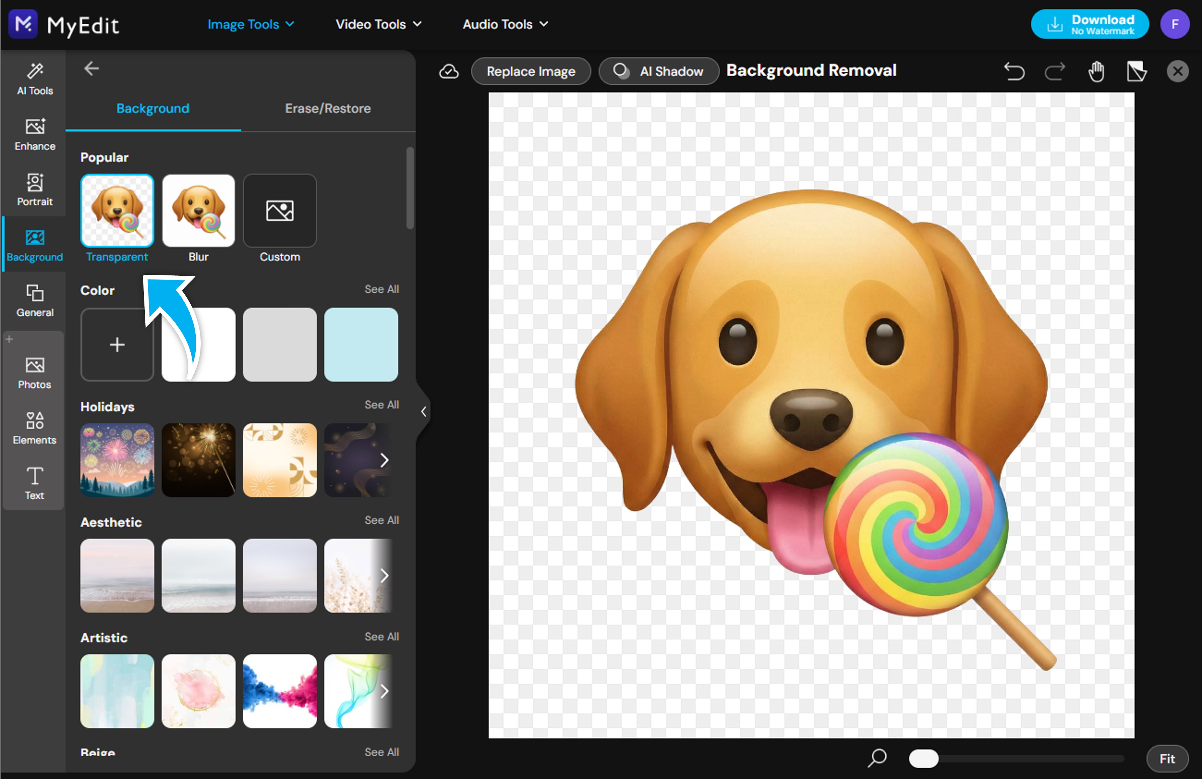 Supprimer le fond pour créer un emoji transparent