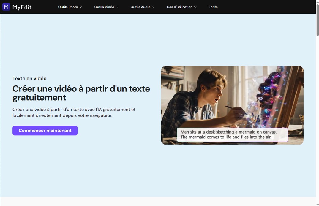 Tutoriel MyEdit Génération Vidéo IA