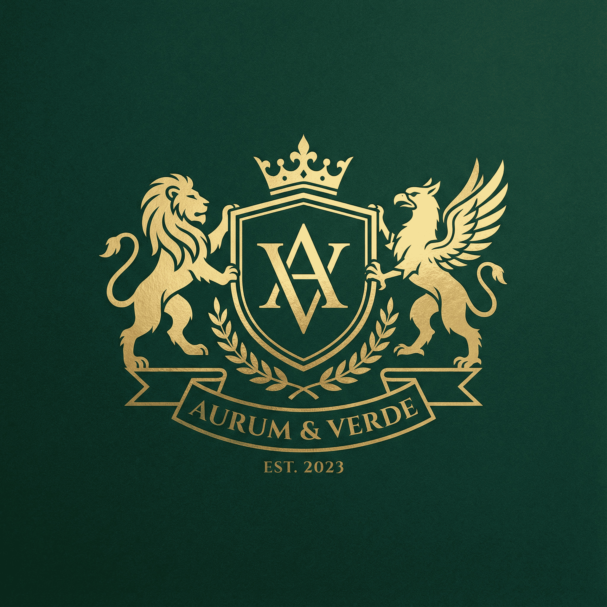 Sophisticated crest-style logo AI-generated design