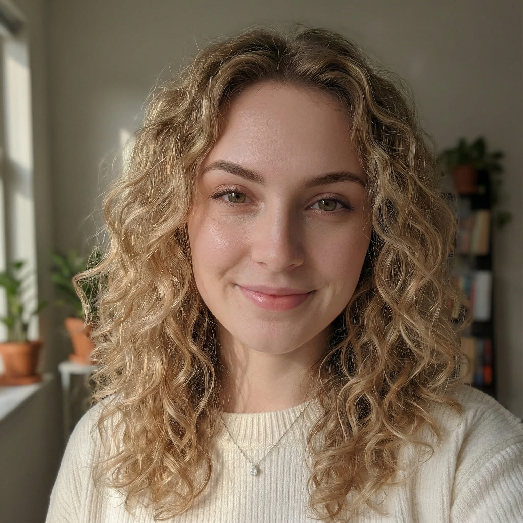 KI-generiertes Porträt Locken