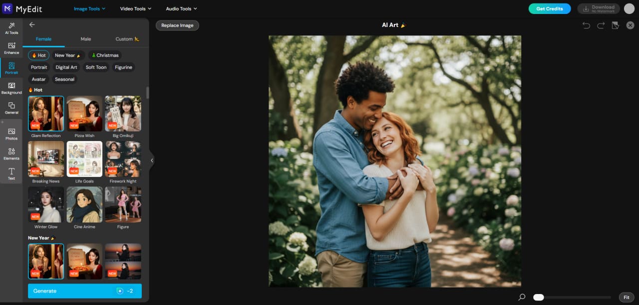 Upload couple reference photos