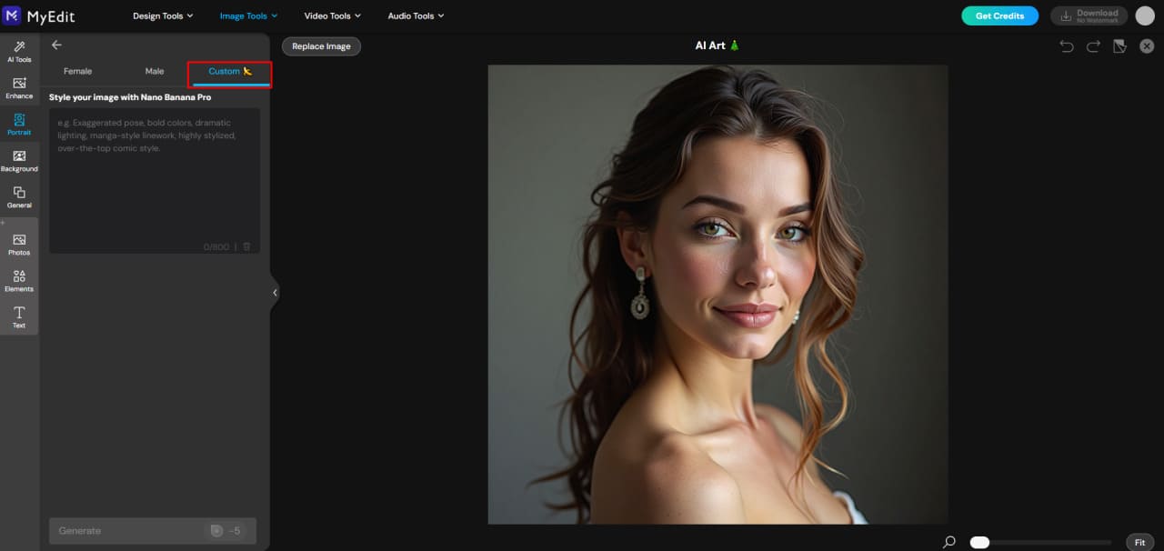 Sélection du mode personnalisé