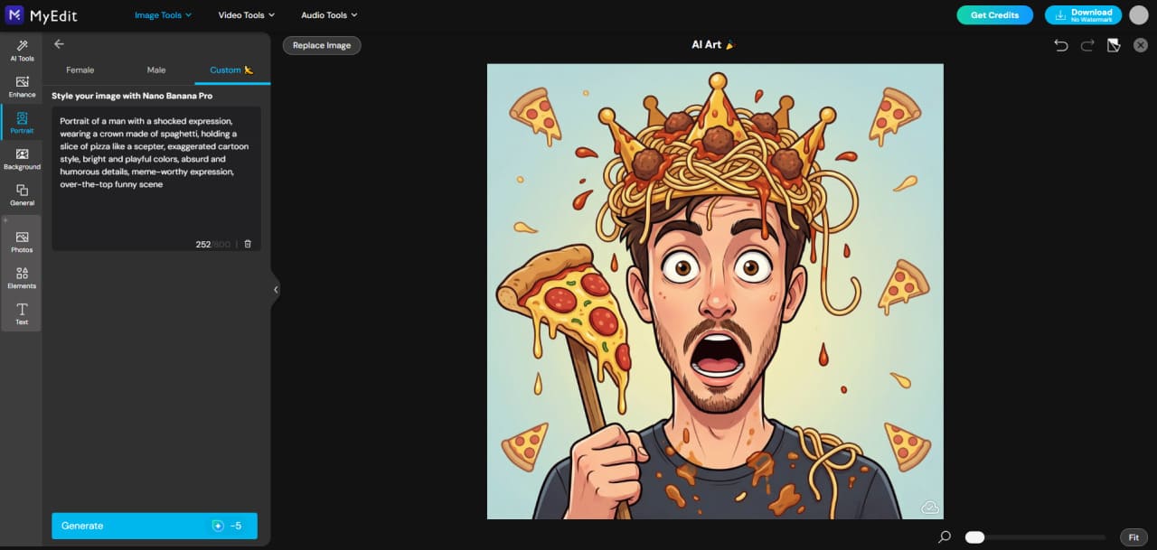 Generated AI portrait